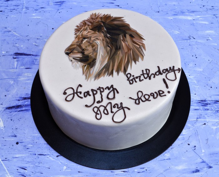 Happy birthday, my love! - Cake, a lion