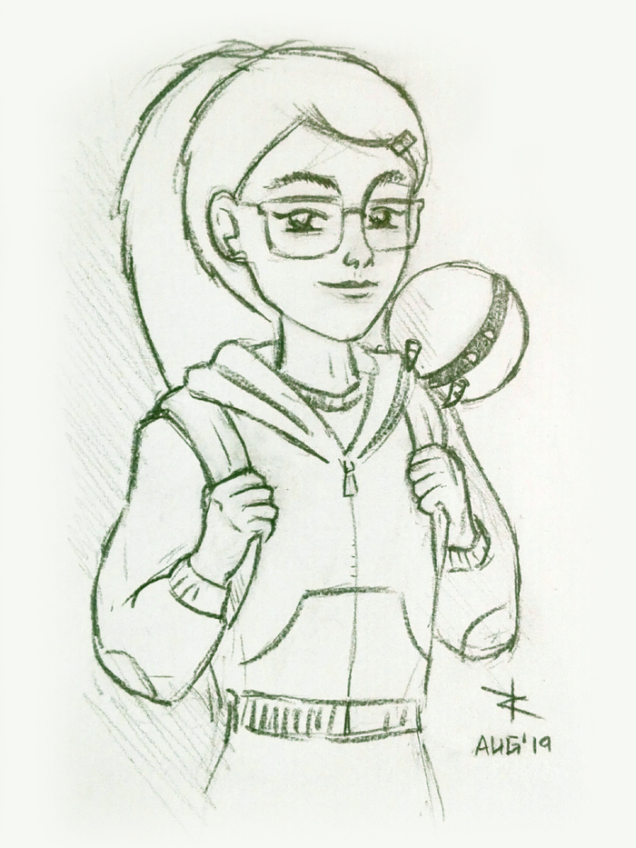 Tulipa (Infinity Train) - My, Infinity train, Tulip, Sketch, Pencil drawing, Drawing, Sketch, Cartoons, Girls