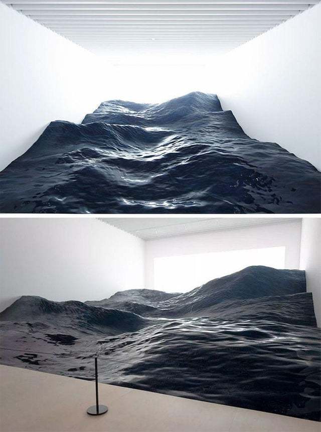 Sea waves installation - Art, Installation, Sea, Wave, Hyperrealism