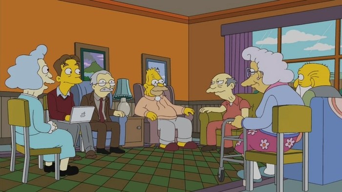 Simpsons for every day [August 21] - The Simpsons, Every day, Elderly, Elderly Person's Day, GIF, Longpost