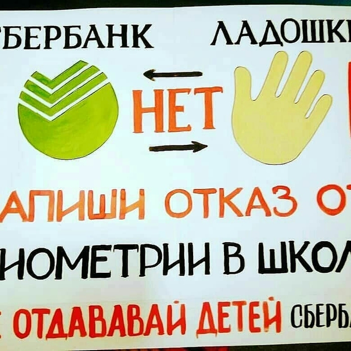 And Ladoshki is not so childish ... - Hands, Sberbank, School, Parents and children, Personal data, Biometrics, Digital concentration camp, Video, Longpost