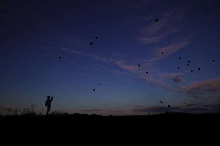 Silhouettes at dawn - My, The photo, Cappadocia, Balloon, dawn