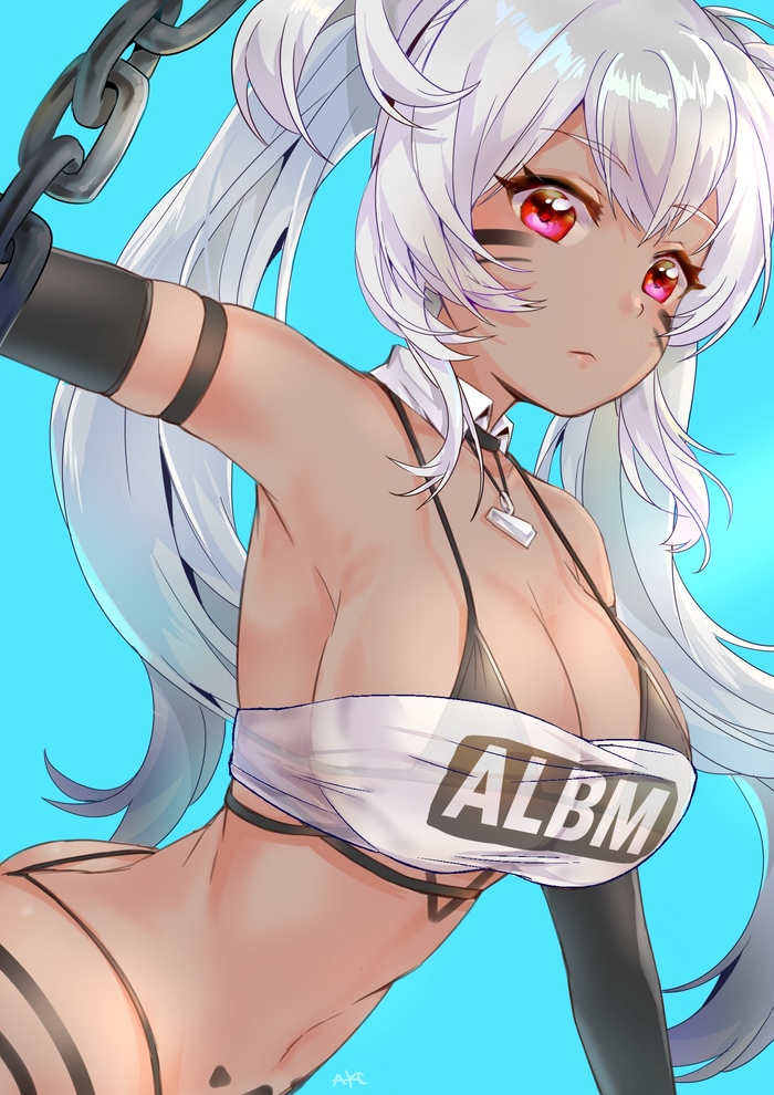 Alabama - NSFW, Azur lane, Alabama, Sugoi dekai, Anime art, Anime, Art, Dark skin, Longpost