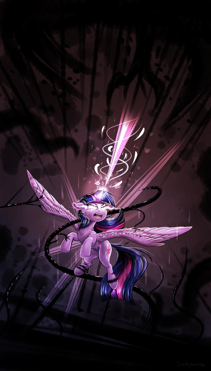 Twi fights against the dark forces, tamushta she is a racist - My little pony, Twilight sparkle, Rysunkowasucharia