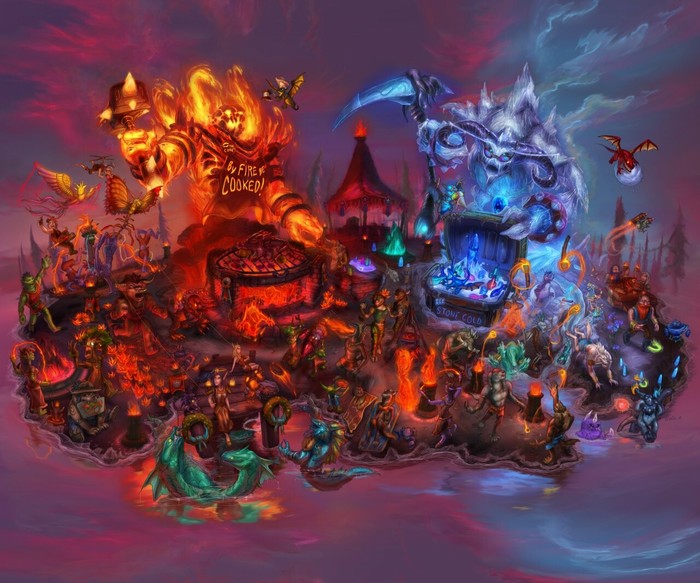 The Midsummer Fire Festival byChristina Yen. World of Warcraft, Warcraft, Blizzard, Game Art, , , Sixthleafclover