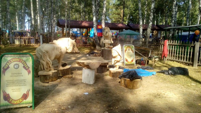 Works of master carvers at the ax festival in Tomsk - Wood carving, Tomsk, Ax Festival, Longpost
