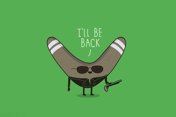 I’ll be back... - Terminator, Boomerang, Ill be back, Drawing