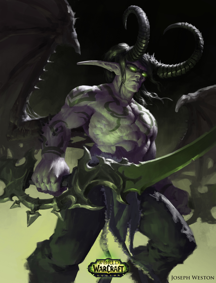 Sometimes, the hand of fate must be forced. - , World of warcraft, Illidan, Demon, Elves, Art