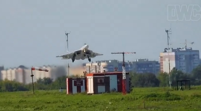 Su-57 landing - Aviation, , Su-57, t-50, Airshow, Landing, Video, MAKS (air show)