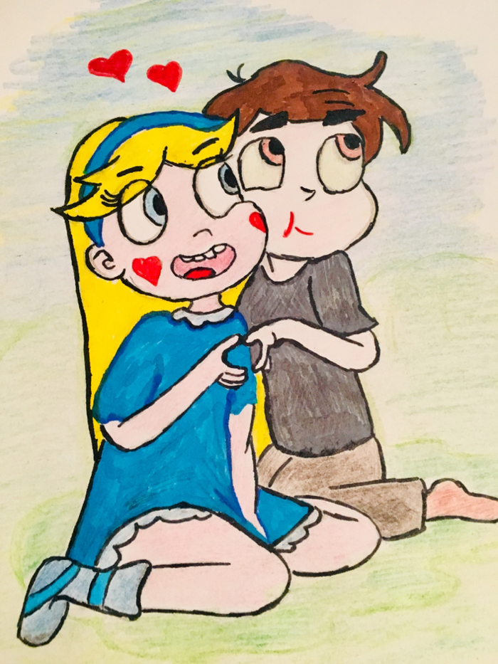 Рисунок :) - Моё, Рисунок, Пара, Любовь, Мультсериалы, Star vs Forces of Evil, Star Butterfly, Marco Diaz