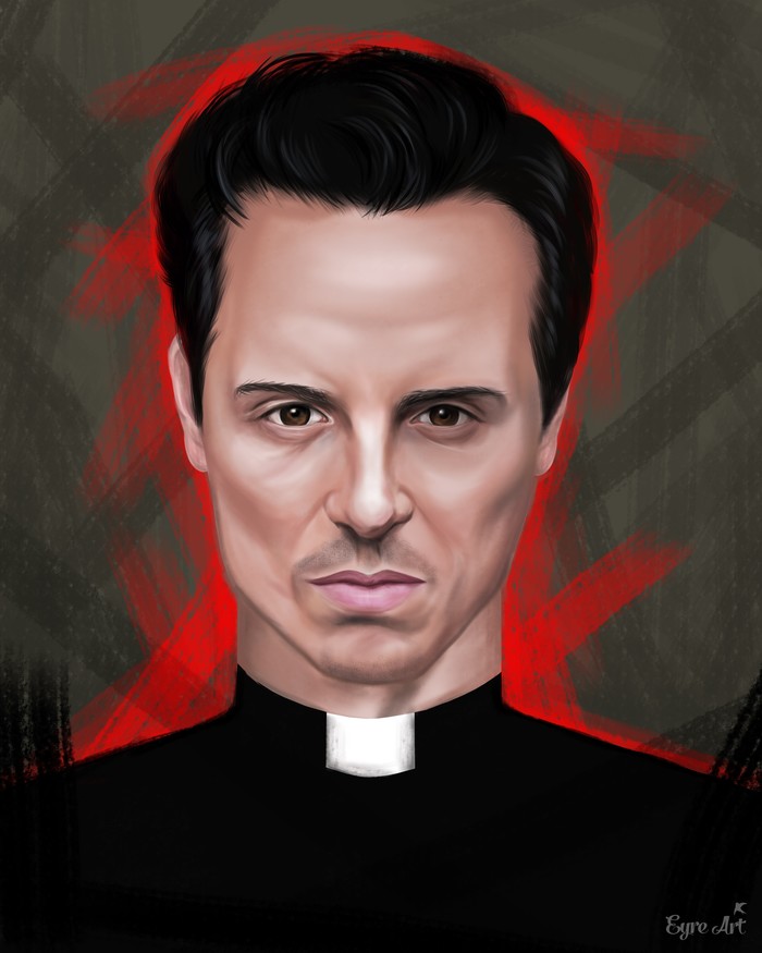 Andrew Scott - Моё, Лига художников, Творчество, Хочу критики, Фан-Арт, Цифровой рисунок