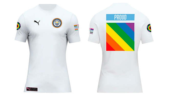 Man City release LGBT uniform with rainbow flag and 'proud' slogan - LGBT, Football, Manchester city, , Puma, Sports uniform