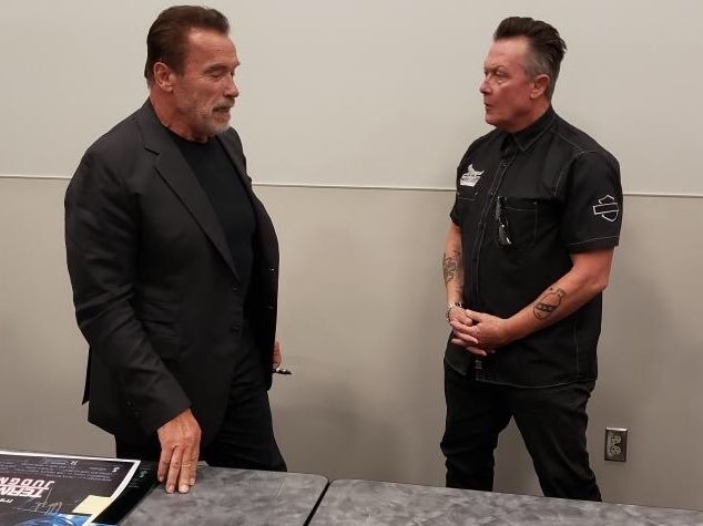 Meeting - Terminator, Robert Patrick, Arnold Schwarzenegger, Celebrities