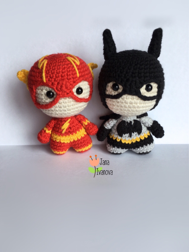 The Flash and Batman, DS_Comics - My, Knitted toys, Flash, Batman, Handmade, Amigurumi