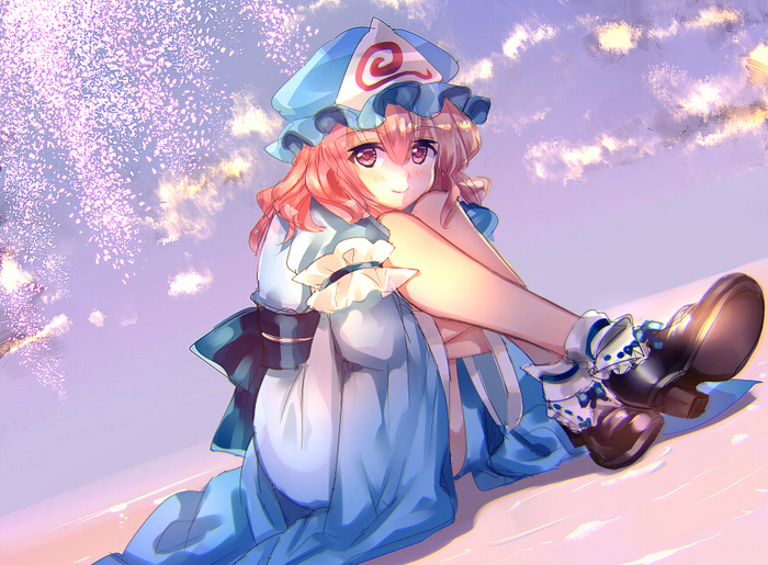 Saigyouji Yuyuko Touhou, Anime Art, , Saigyouji Yuyuko, Nagare