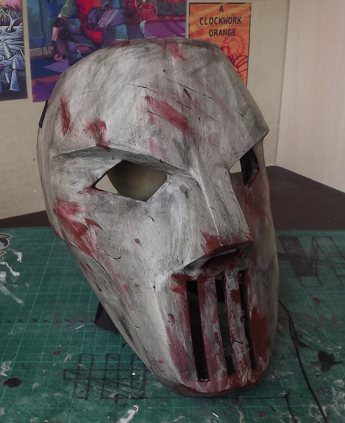 Casey Jones mask from Teenage Mutant Ninja Turtles - My, Mask, Craft, Casey Jones, Teenage Mutant Ninja Turtles, Video, Longpost