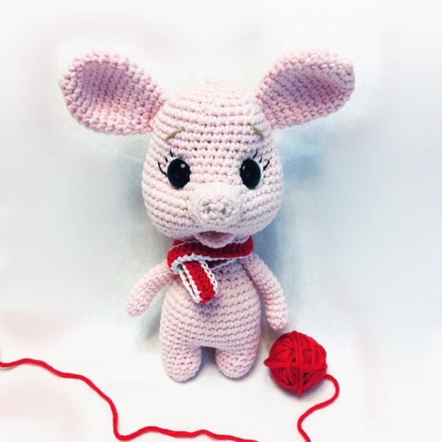 Piglet) - My, Knitted toys, Piglets, Amigurumi, Handmade