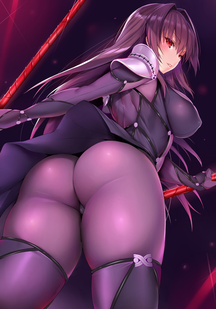 Арт - NSFW, Fate Grand Order, Scathach, Anime Art, Аниме, Ягодицы, Попа