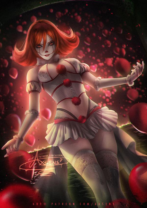 Pennywise - NSFW, Арт, Рисунок, Книги, Фильмы, Оно, Стивен Кинг, Пеннивайз, Axsens