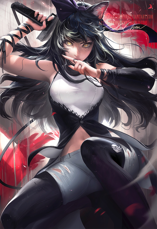 Blake Belladonna by Sakimichan - RWBY, Blake Belladonna, Sakimichan, Anime Art, Не аниме, Арт, DeviantArt