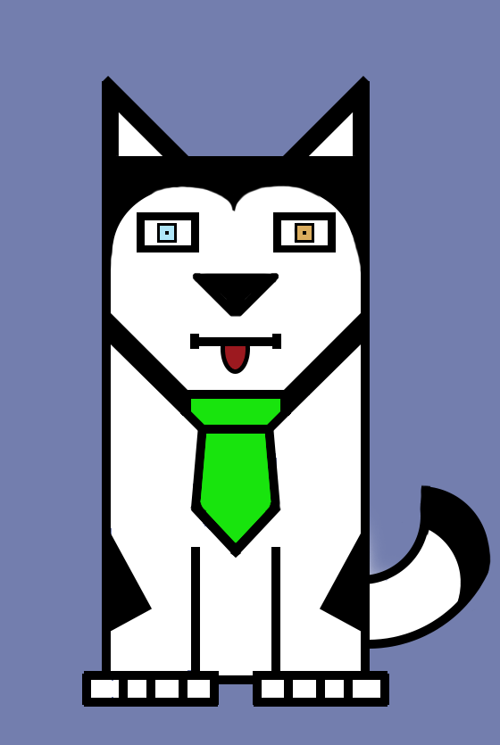 Husky - My, Digital drawing, Beginner artist