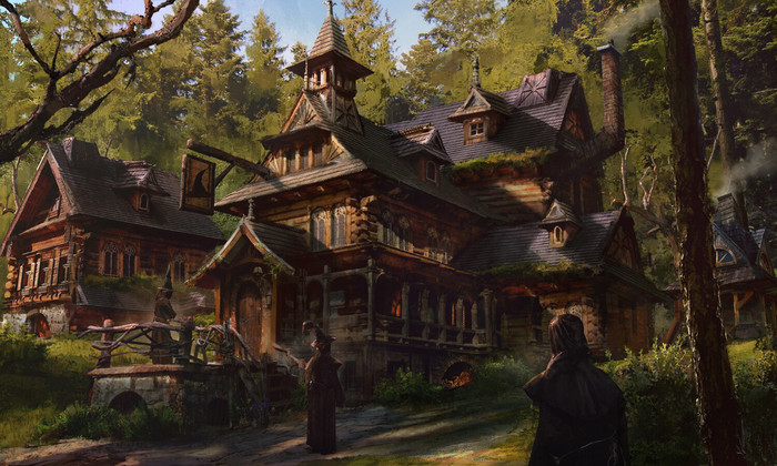 witches tavern - Art, Drawing, Tavern, Witches, Eddie Mendoza