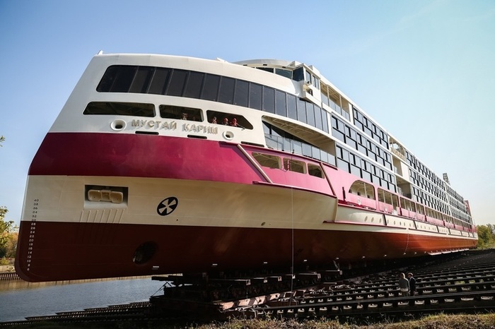 Motor ship Mustai Karim was launched at the shipyard Krasnoye Sormovo - Shipbuilding, Russia, Motor ship, Nizhny Novgorod, Longpost