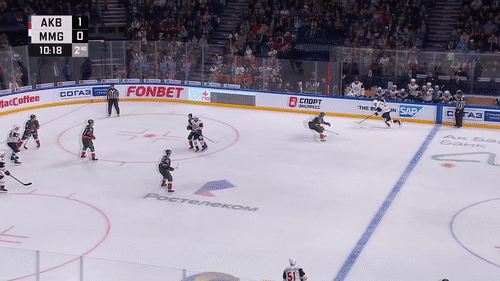 Another gorgeous goalie rescue from the KHL - Hockey, Sport, Video, KHL, GIF, , AK Bars, Metallurgist
