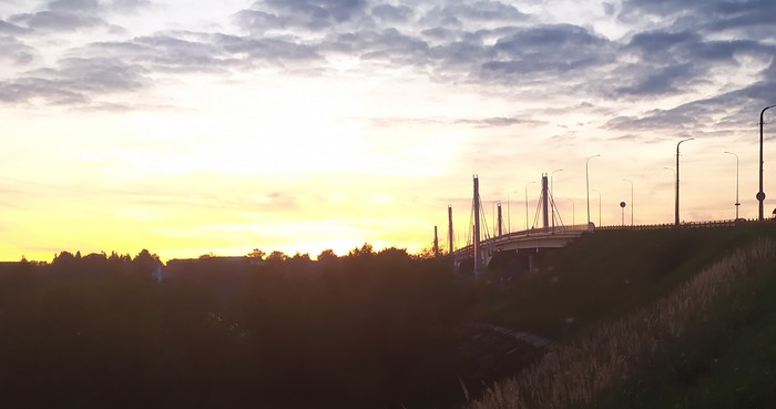 Bridge across the Volga. G. Kimry - My, Bridge, Kimry, Volga, Sunset, beauty, Volga river