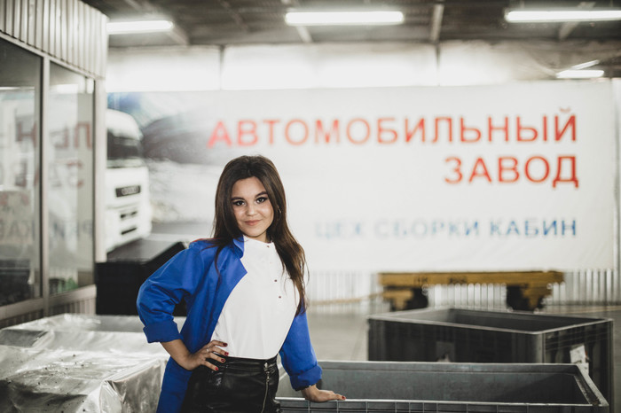 Dark-eyed beauty – ZAVODchick-logistician Sitora Ofliyan - Kamaz, Russian car industry, Workers, Zavodchanki, Girls, beauty, Video, Longpost, Domestic auto industry