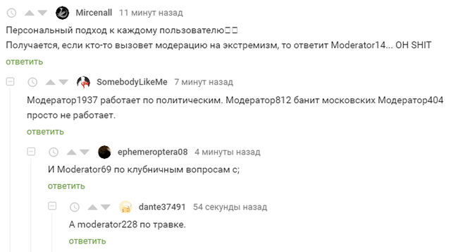 Moderator numbering - Comments on Peekaboo, Screenshot, Moderator, Number