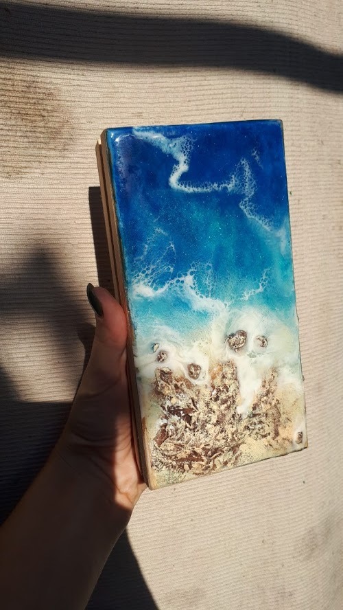 Sea to go - My, Sea, Needlework, Epoxy resin, Longpost