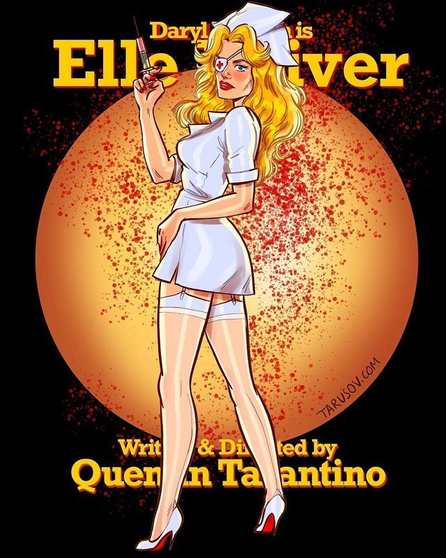 Heroines of Quentin Tarantino in pin-up style - A selection, Art, Drawing, Quentin Tarantino, Girls, Andrey Tarusov, Longpost, Pin up, Characters (edit)