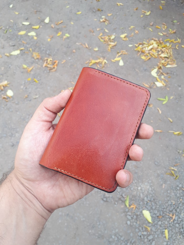 Cardholder - My, Handmade, With your own hands, Natural leather, Leather products, Wallet, Longpost