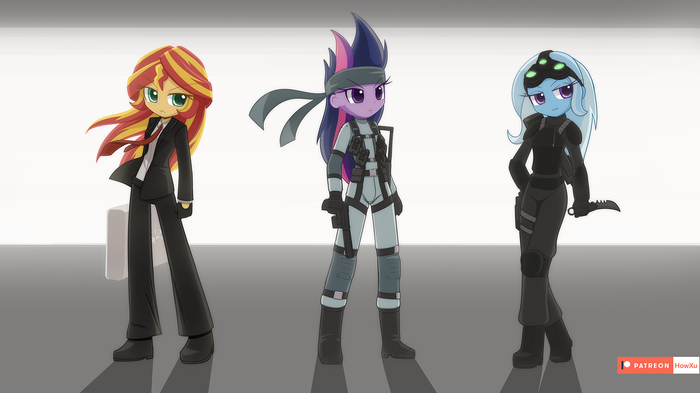 DA STELZ My Little Pony, , Twilight Sparkle, Sunset Shimmer, Trixie, Hitman, Metal Gear Solid, Splinter Cell