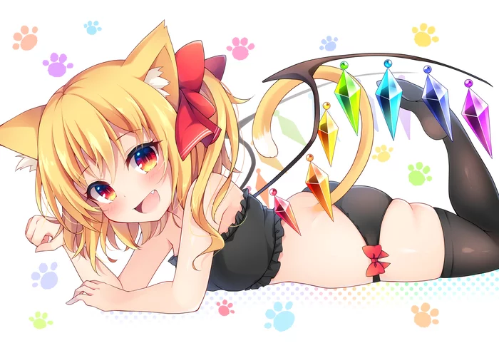 Flandre scarlet - NSFW, Touhou, Anime art, Anime, Flandre scarlet, Miy