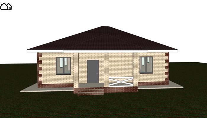 The project of a one-storey house with an area of ??110 sq.m. with two bedrooms - My, Project, Dacha, Cottage, Longpost