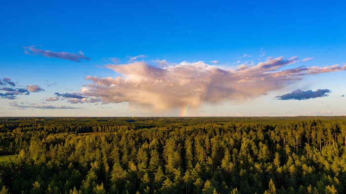 Good cloud. - My, The photo, Clouds, Rainbow, Latvia, CД“sis