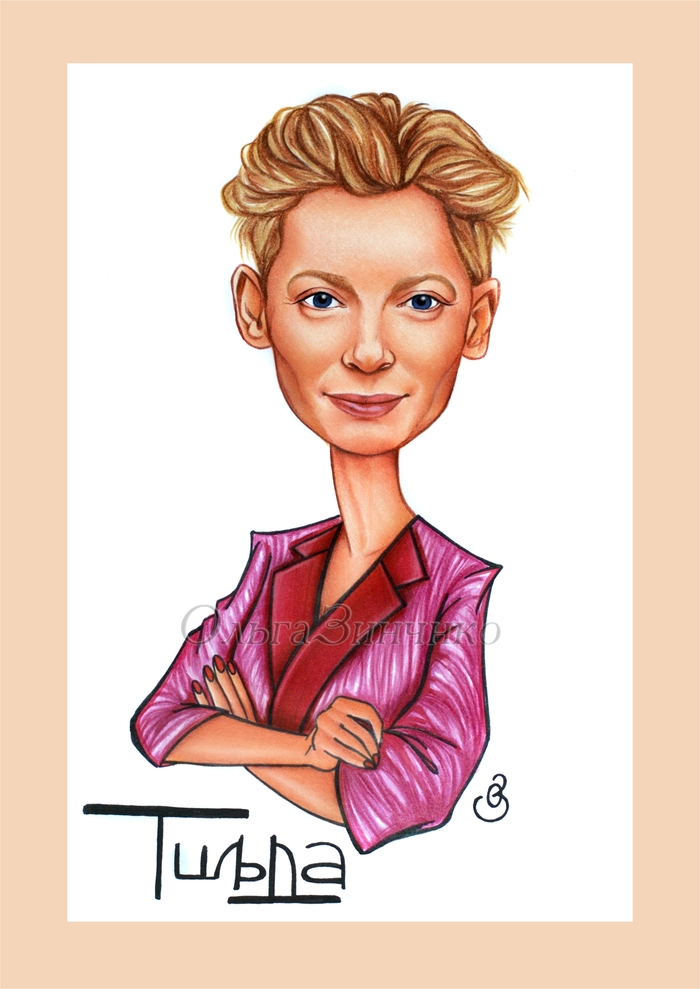 Tilda Swinton - My, Tilde, Tilda Swinton, Actors and actresses, Cartoon, Illustrations, Artist, Portrait