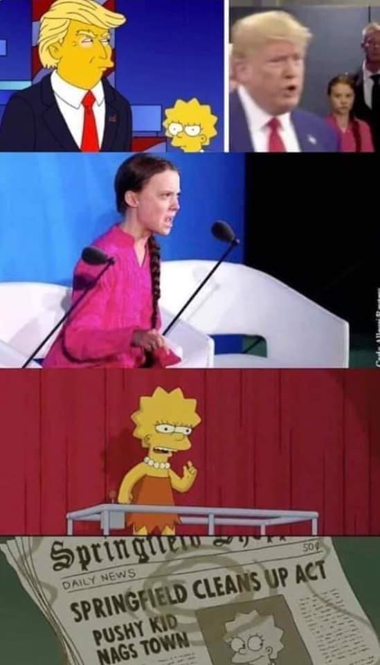 The Simpsons predicted everything again - Images, The Simpsons, Donald Trump, Prediction, Greta Thunberg