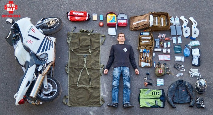 Complete set of the right volunteer of Kyiv MotoHelp. - Moto, , Honestly stolen, Tetrischallenge