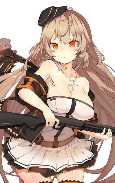 Ithaca M37 - Anime Art, Арт, Girls Frontline, Ithaca m37, Подборка, Длиннопост