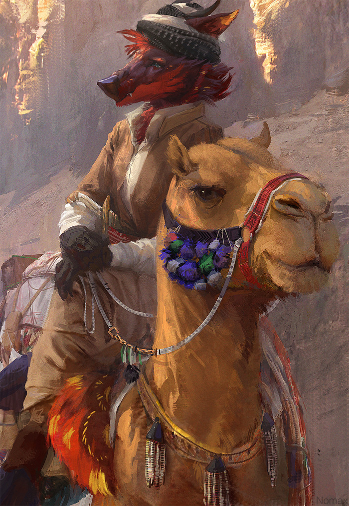 Bedouin - Фурри, Furry Art, Бедуины, Верблюды, Nomax