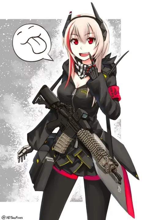 M4 SOPMODE II - Anime, Anime art, Art, , Girls frontline, A selection, Longpost