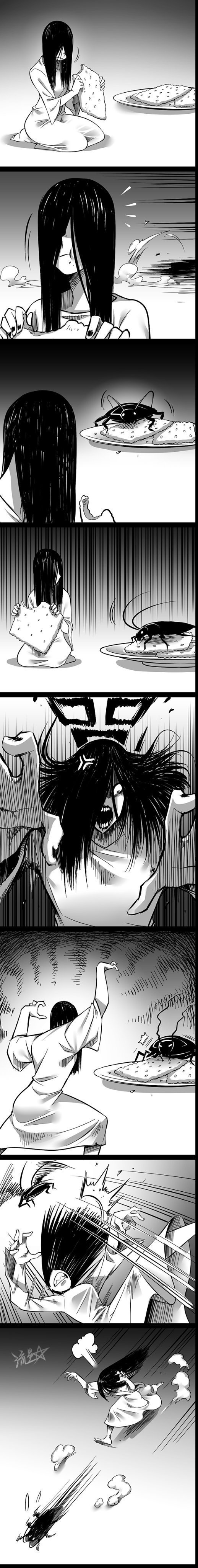 Insectoid Warrior Sadako 2 - Anime, Manga, Call movie, Milota, Longpost, Cnmbwjx, Sadako in my home