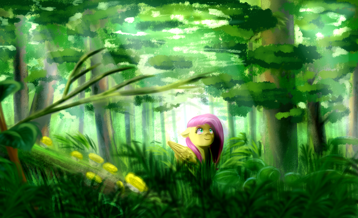 Among the trees