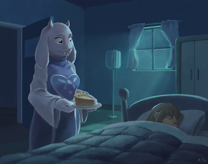 One last Butterscotch Pie Undertale, Toriel, Frisk,  , , Deannart