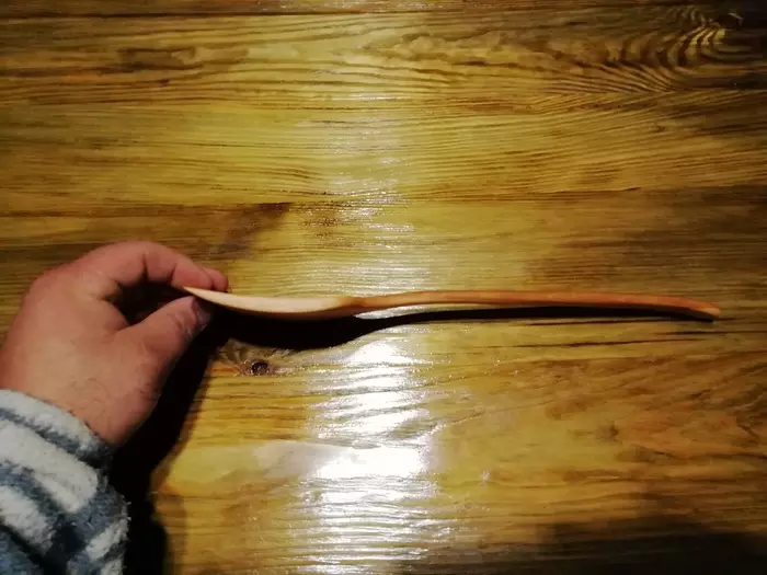 Large kitchen spatula - My, For kitchen, Tree, With your own hands, Homemade, Video, Longpost, Kitchen