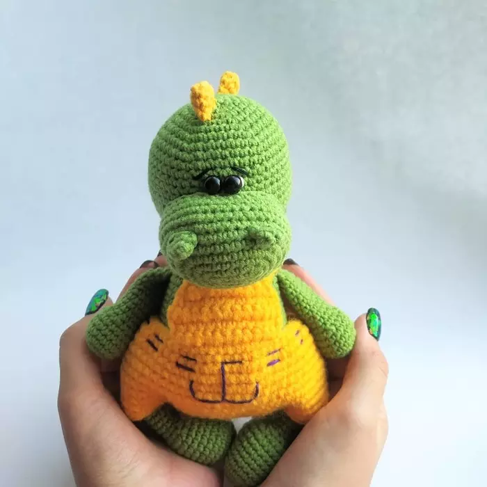 Drakosha - My, The Dragon, Knitted toys, Crochet, Handmade, Amigurumi, Longpost