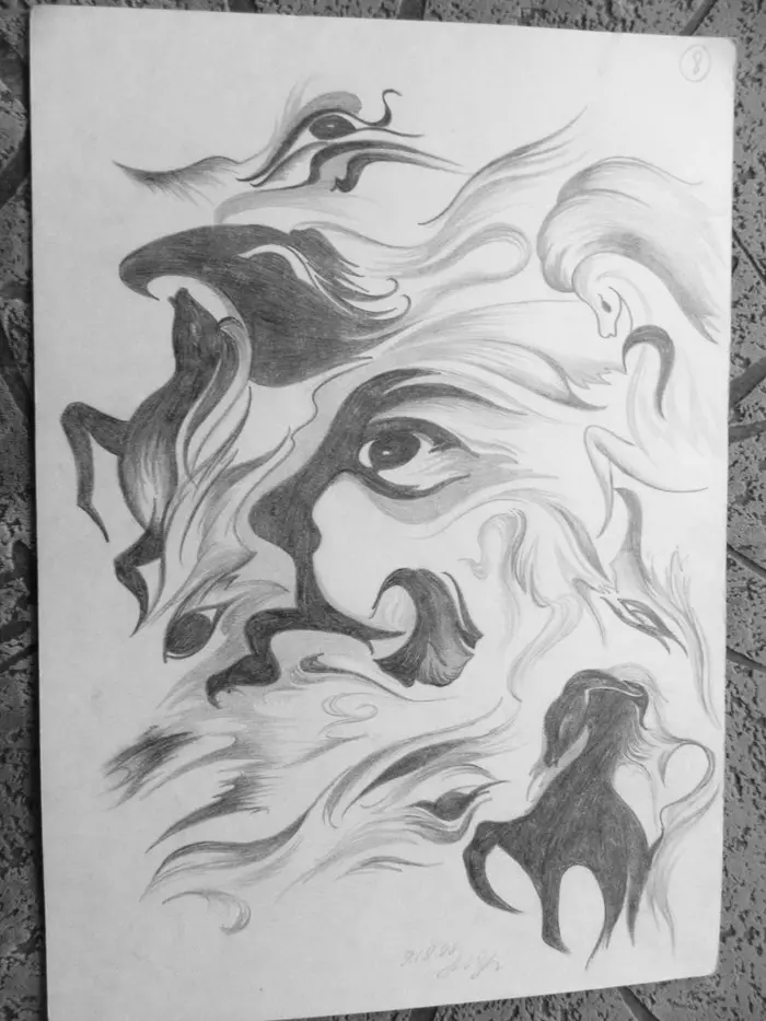 From early. Picture. Black and white. - My, Pencil drawing, Mood, Longpost